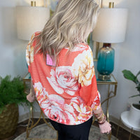 Women's statement sweater with floral design
