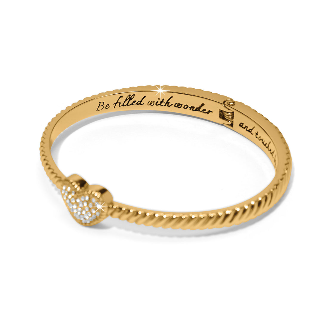 Brighton | Celestia Heart Hinged Bangle-Gold