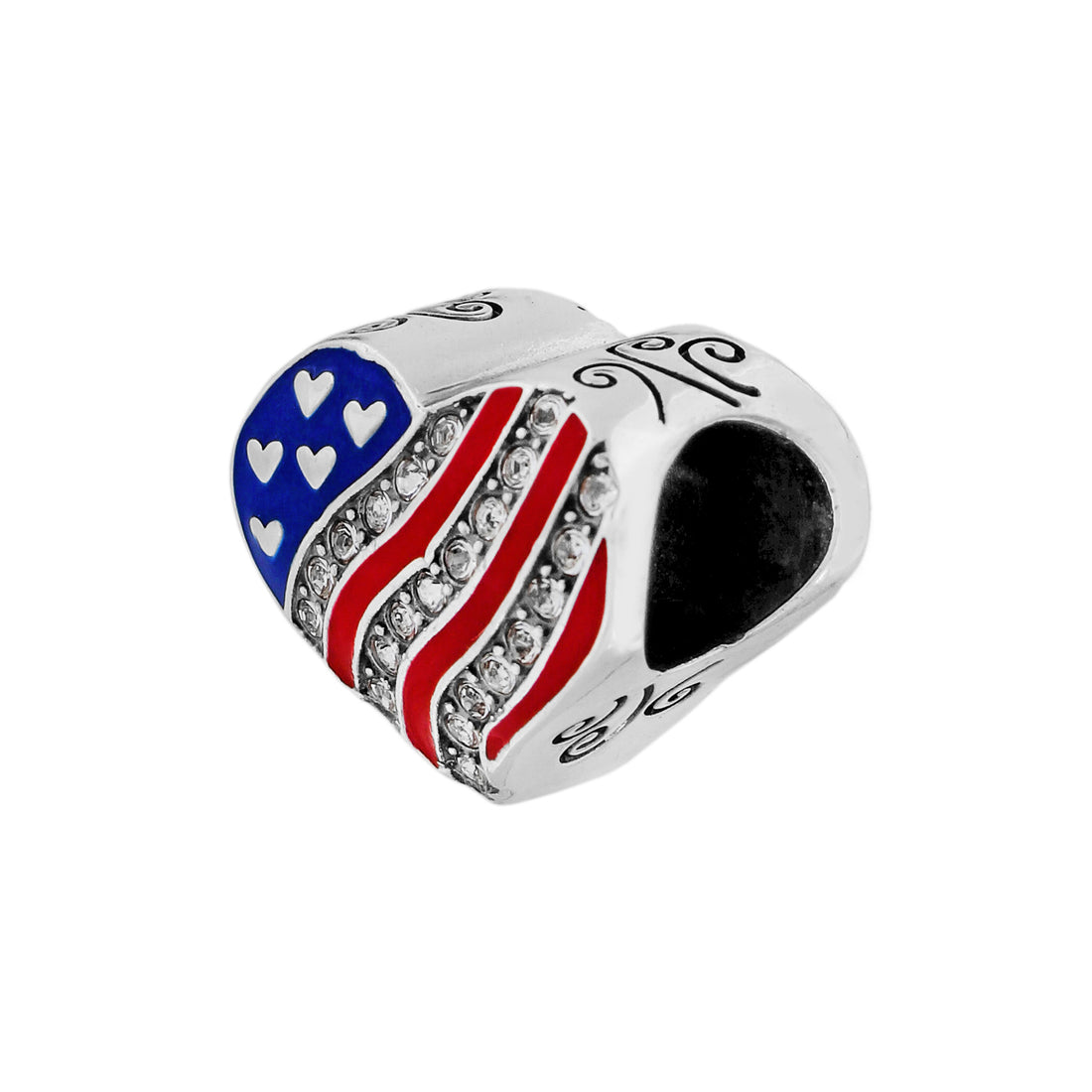 Brighton | Hearts and Stripes Bead