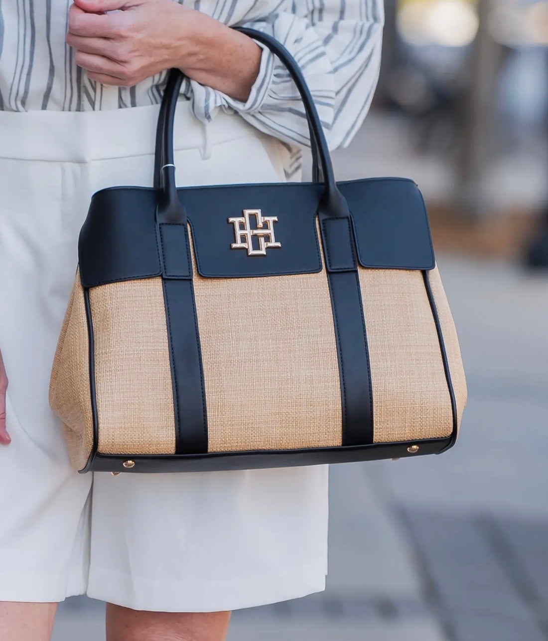 Caroline Hill | Augusta Handbag-Black