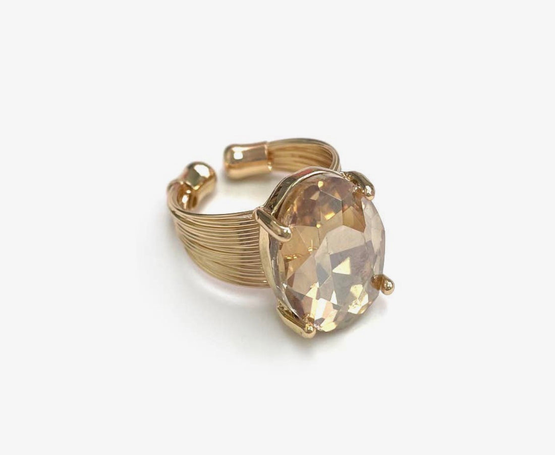 Oval Sparkle Ring