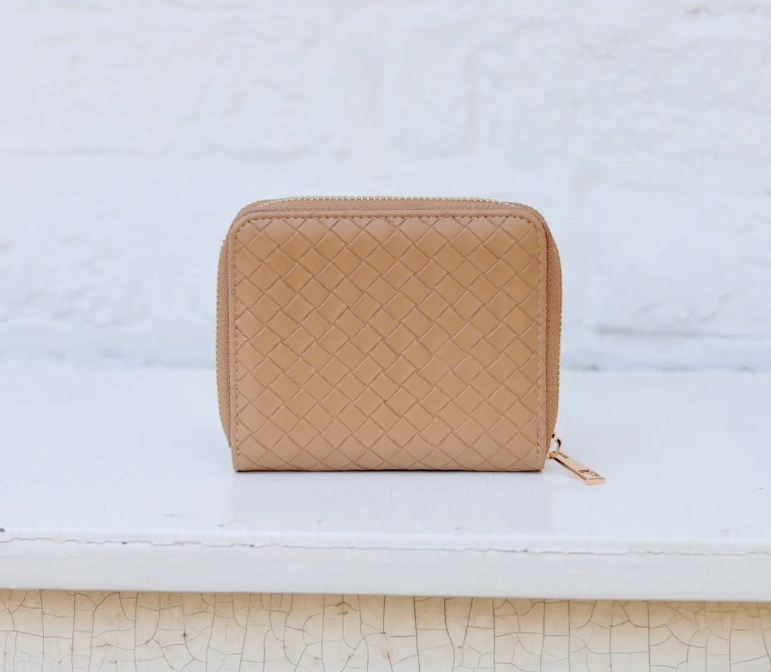 Caroline Hill | Blakely Wallet-Woven Tan