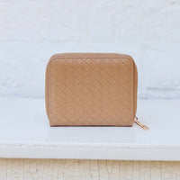 Caroline Hill | Blakely Wallet-Woven Tan