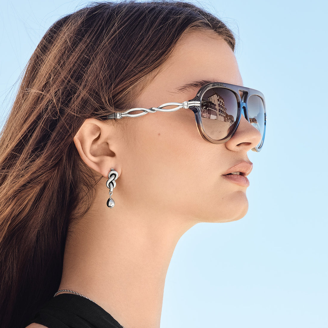 Brighton | Interlok Twist Aviator Sunglasses