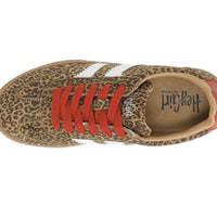 Corky's Heads Up Sneaker in mini leopard print with two side stripes