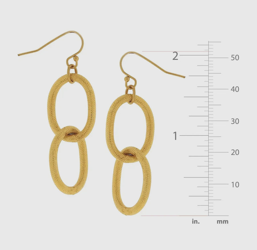 Susan Shaw | Gold Chain Earrings