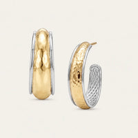 Natalie Wood | Reflection Hoop Earrings-Gold/Silver