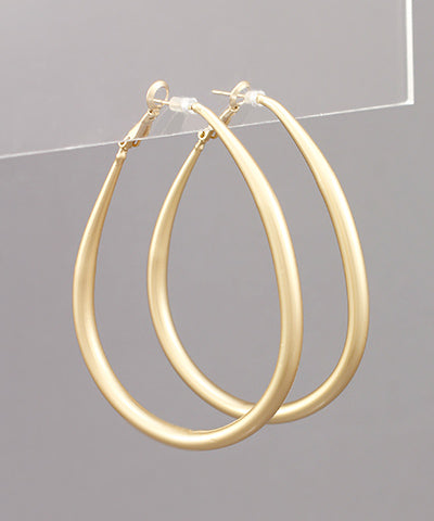 Oval Hoop Earrings-2 Colors - The Shoppes at Coldwater