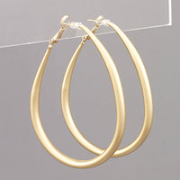 Oval Hoop Earrings-2 Colors - The Shoppes at Coldwater