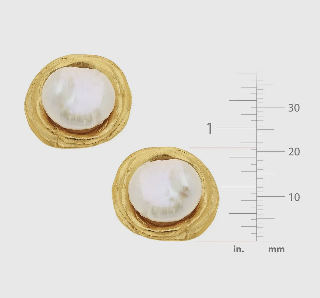 Susan Shaw Gold Pierced Earrings