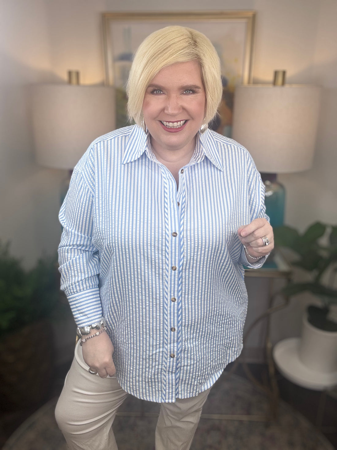 Momma Said Curvy Top-Blue