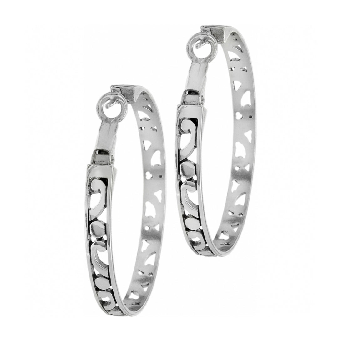 Brighton | Contempo Large Hoop Earrings-Silver