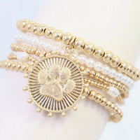 Caroline Hill | Carmen Coin Bracelet Set- Paw