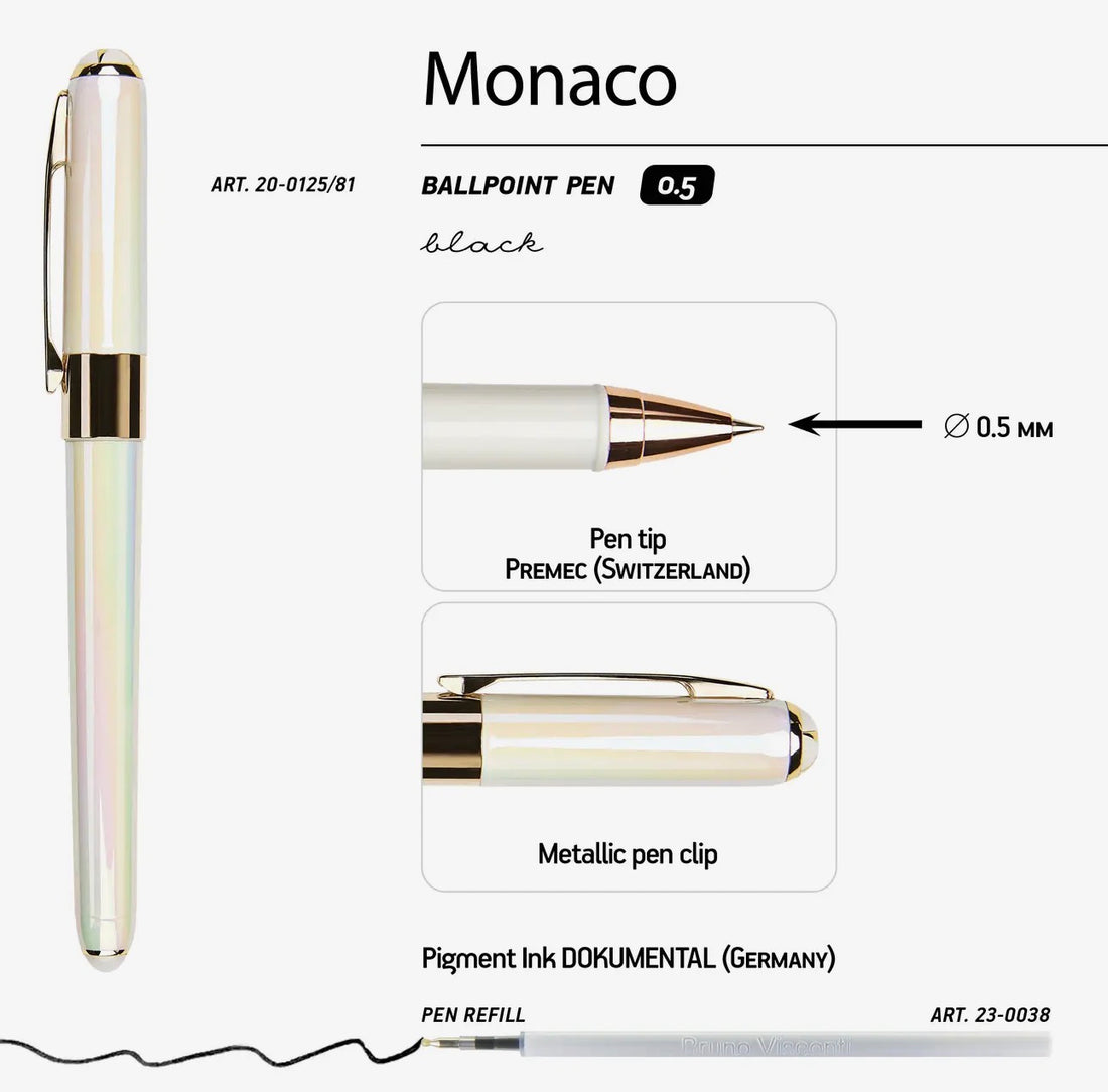 Monaco Pen-Pearlescent White