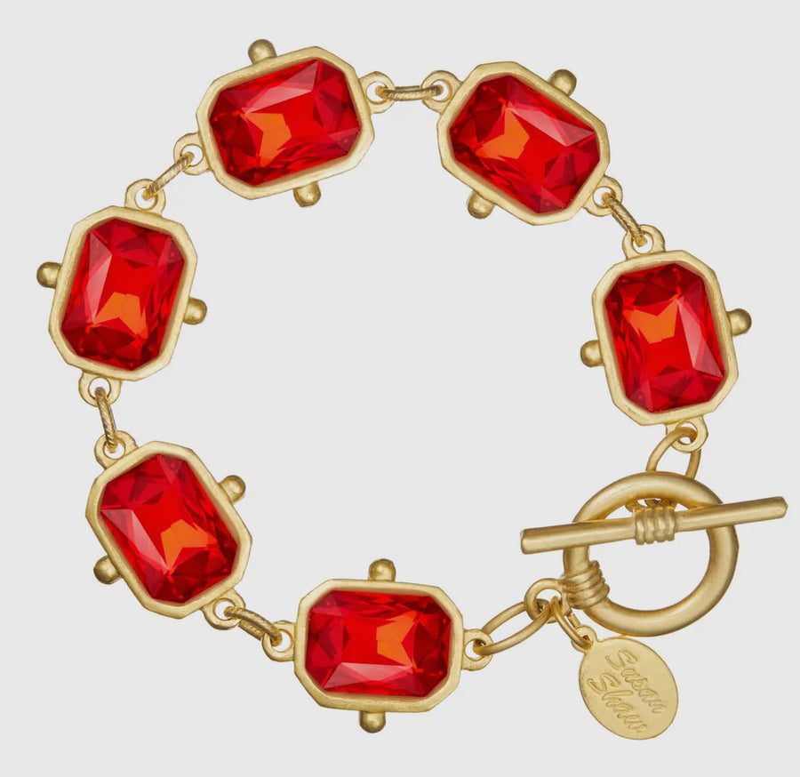 Susan Shaw | Crystal Bracelet-Red