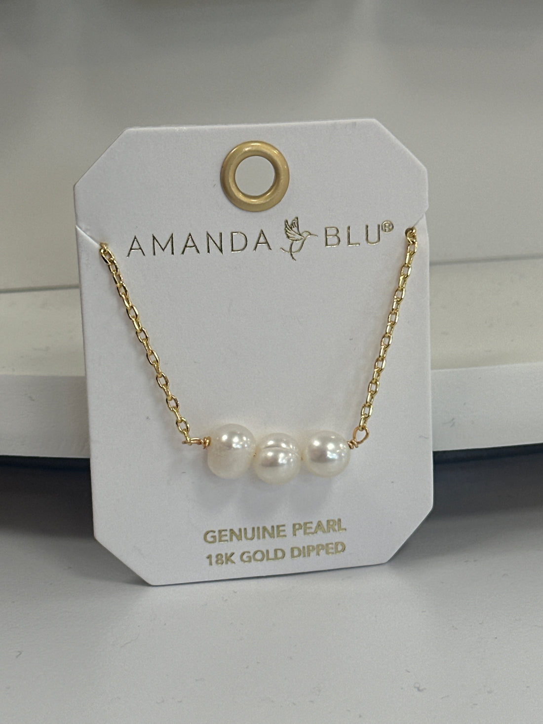 3 Pearl Row Necklace