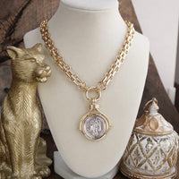 Gilded Keepsake Coin Necklace
