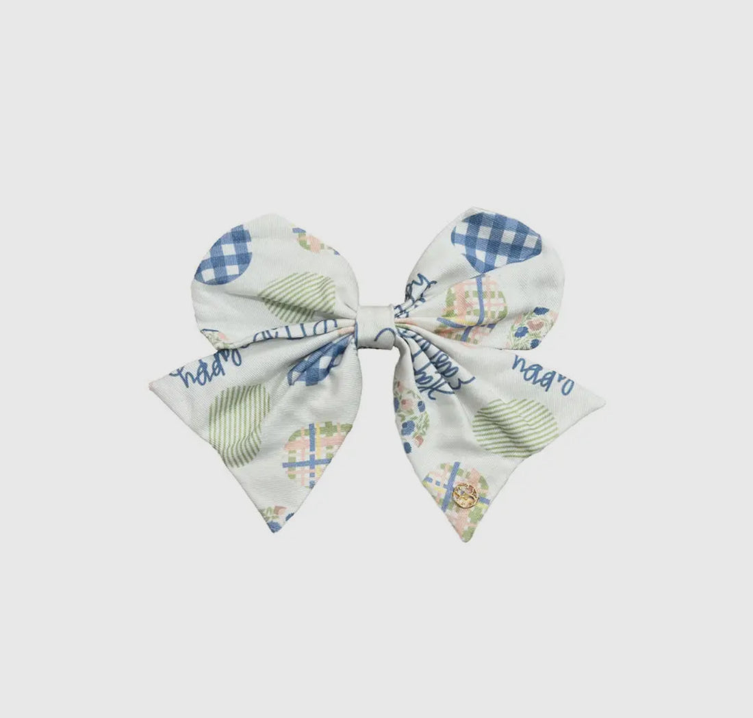 Mary Square Magnetic Fabric Bow-Easter Eggs