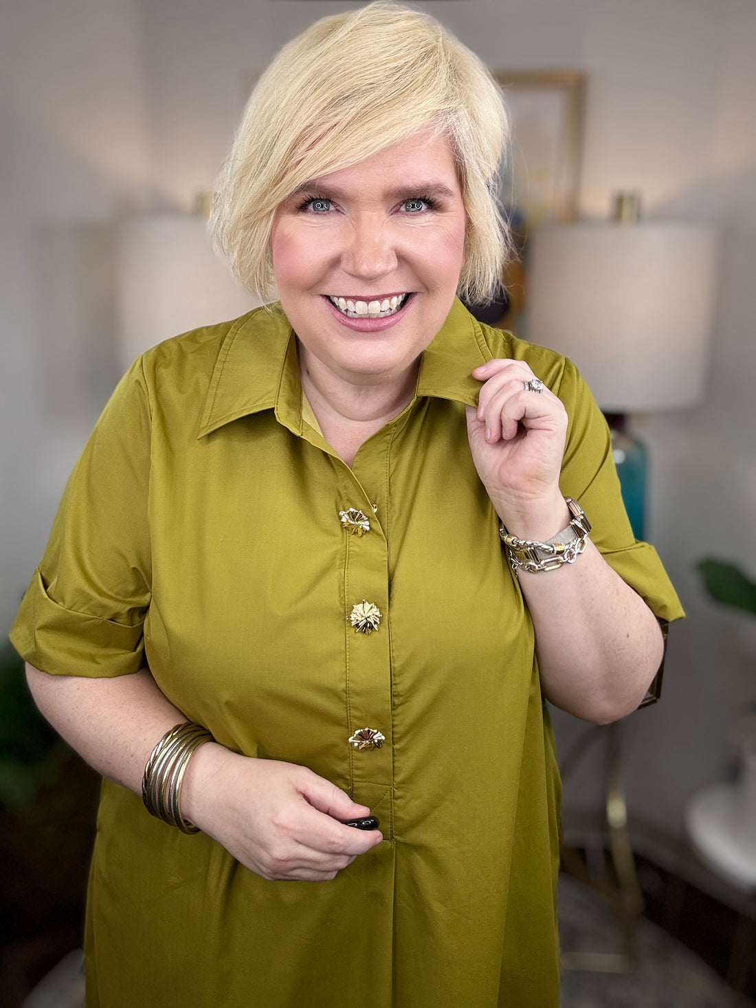 Charmed Life Dress-Martini Olive