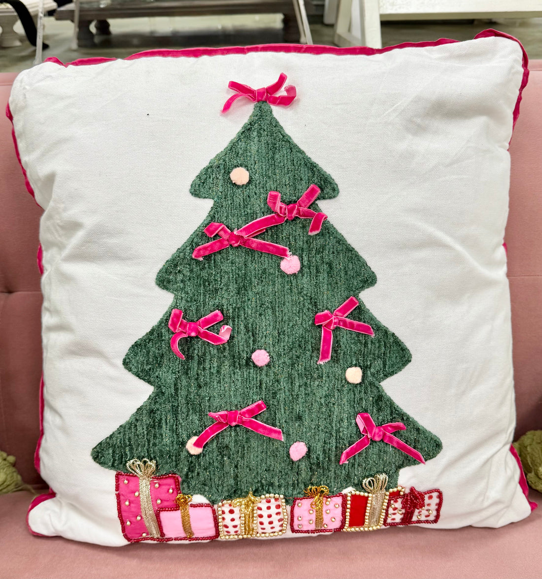Mary Square Pillow- Whimsical Tree