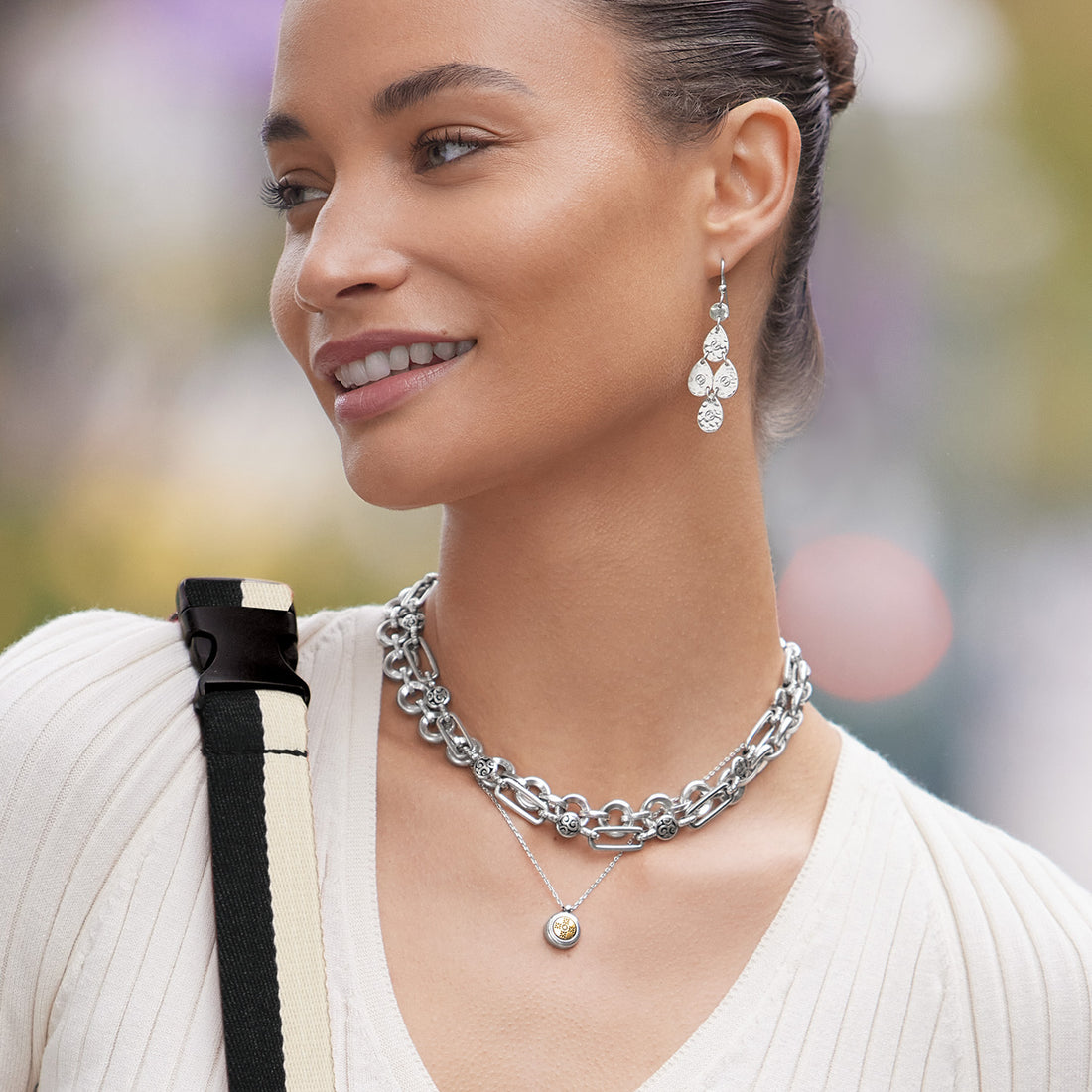 Brighton | Mosaic Round Mini 2 Tone Necklace