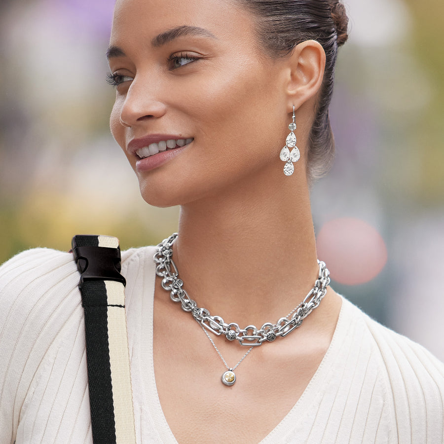 Brighton | Mosaic Round Mini 2 Tone Necklace