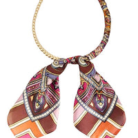Bead and Scarf Necklace