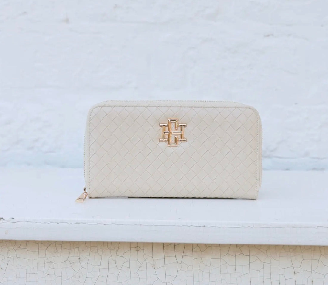 Caroline Hill | Penelope Wallet-Woven Almond