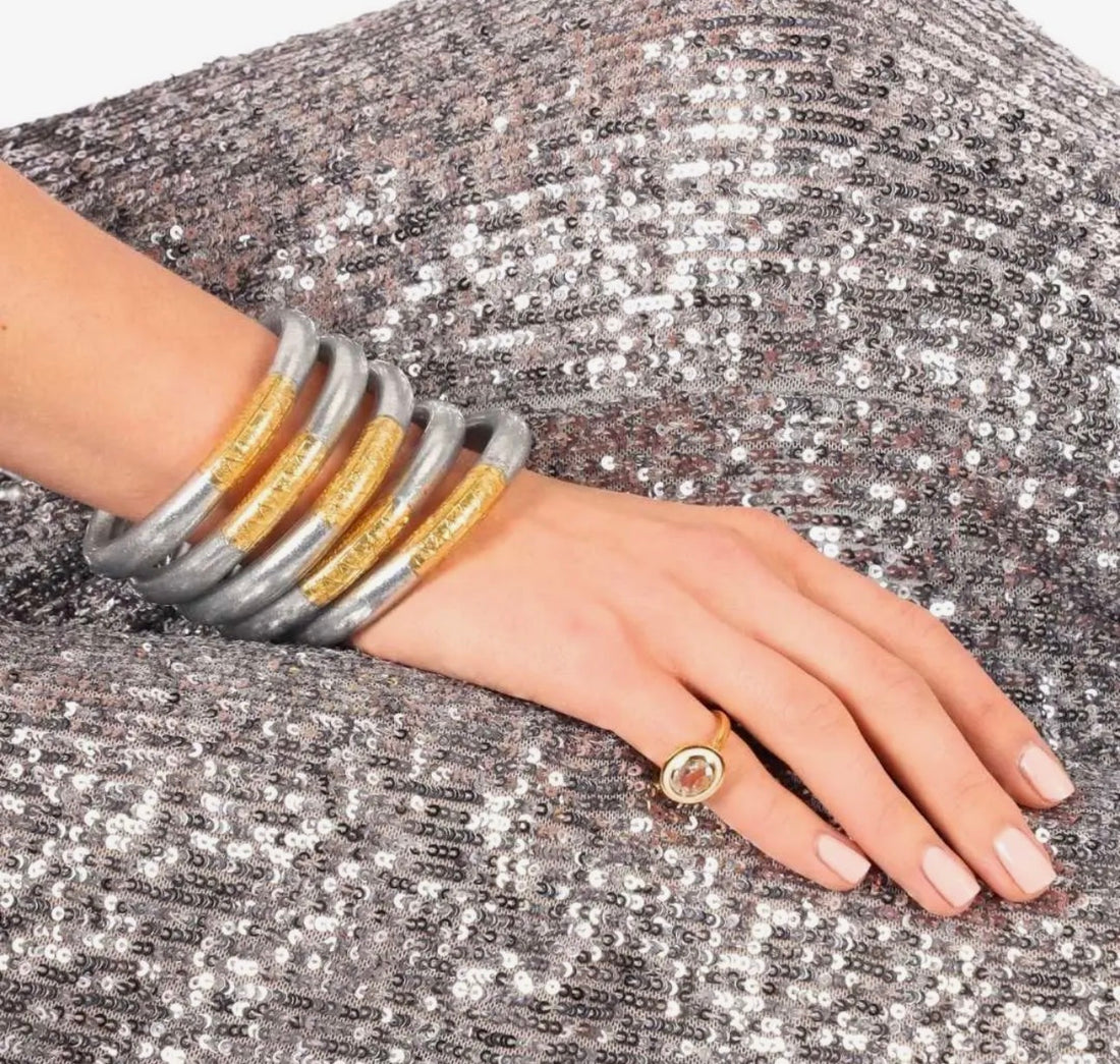 BuDhaGirl | Silver Tzubbie All Weather Bangle® (Awb®) - Serenity Prayer