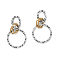 Brighton | Pebble Link Two Tone Post Drop Earrings