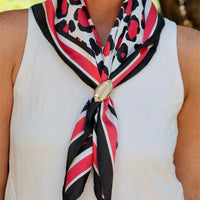 Caroline Hill | Meredith Spotted Scarf-Red/Black
