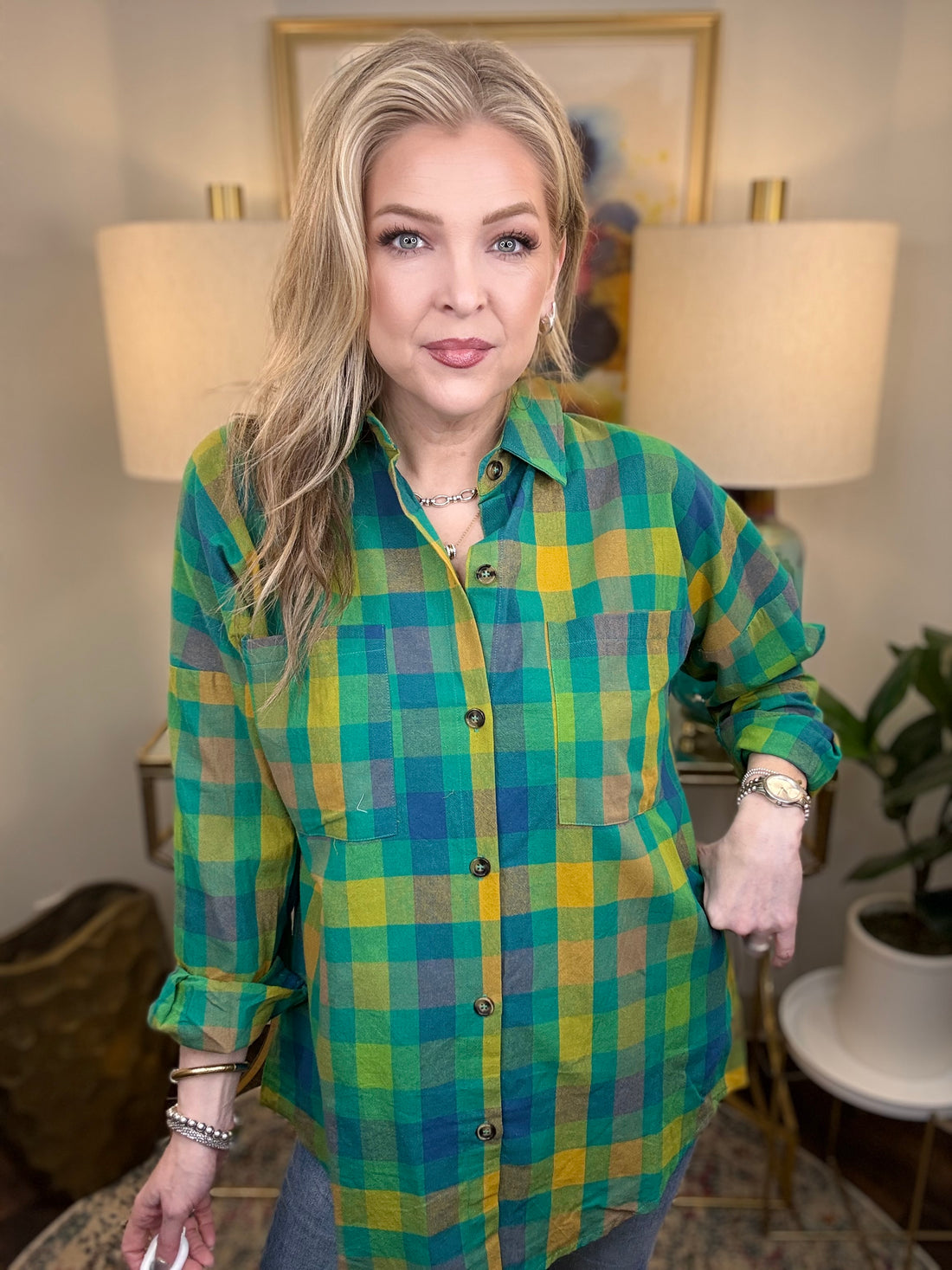 Plaid Love Top