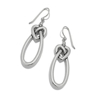 Brighton | Interlok Linked Hearts French Wire Earrings-Silver
