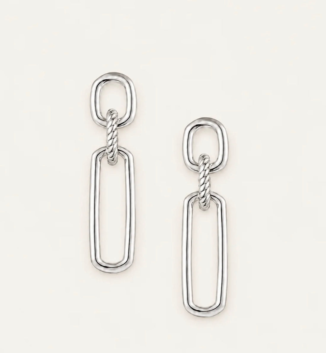 Natalie Wood | She’s Spicy Link Statement Earrings-Silver