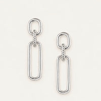 Natalie Wood | She’s Spicy Link Statement Earrings-Silver