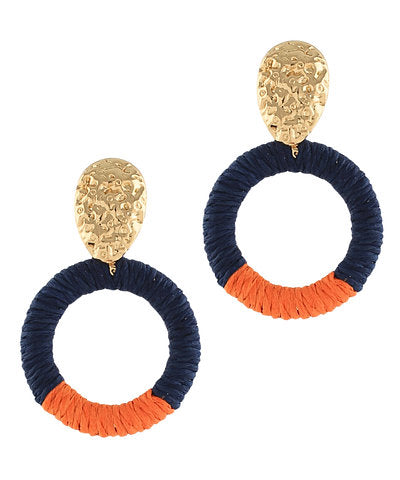 Spectator Raffia Earrings-4 Colors