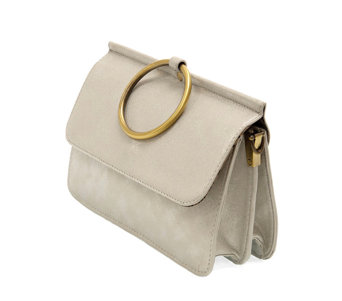 Joy Susan | Aria Ring Bag-Chrome