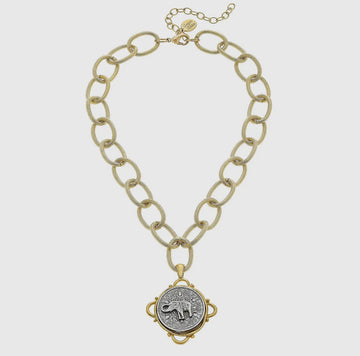 Susan Shaw | Two Tone Elephant Necklace