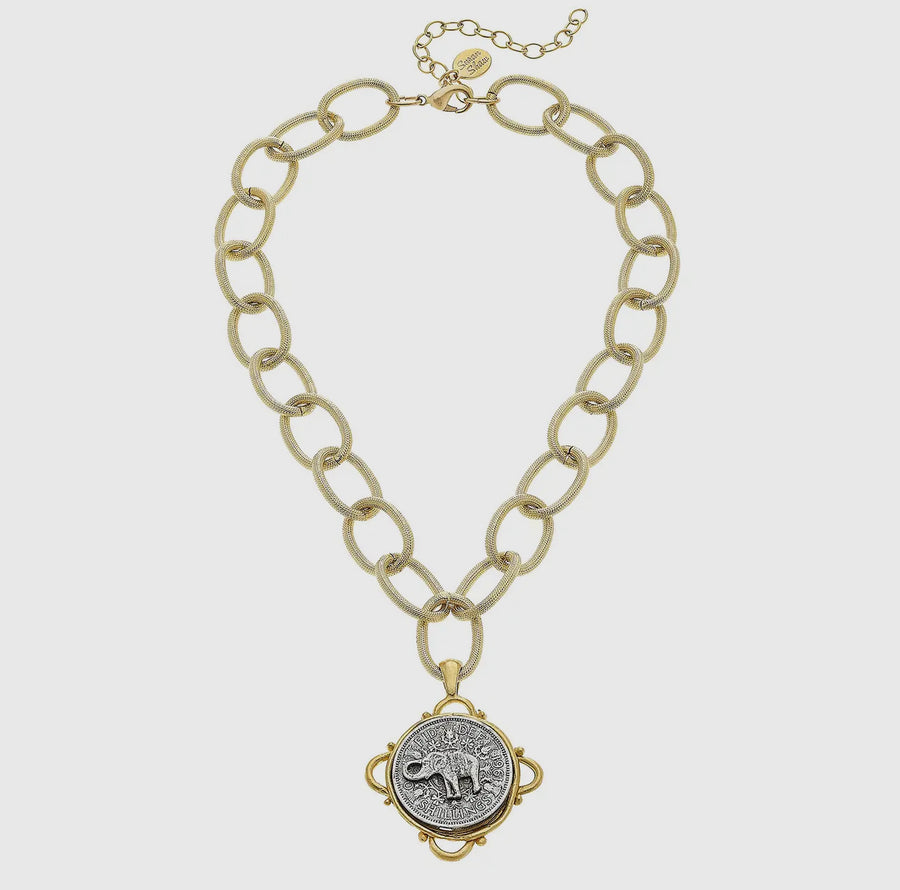 Susan Shaw | Two Tone Elephant Necklace