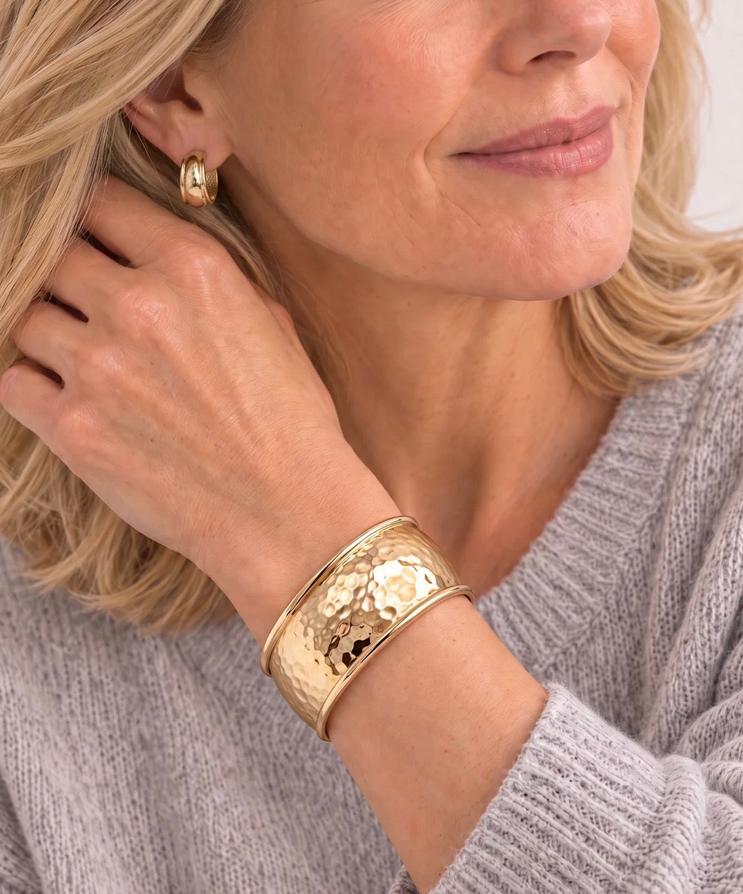Natalie Wood | Reflection Mini Hoop Earrings-Gold/Silver