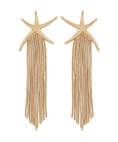 Starfish Fringe Earrings