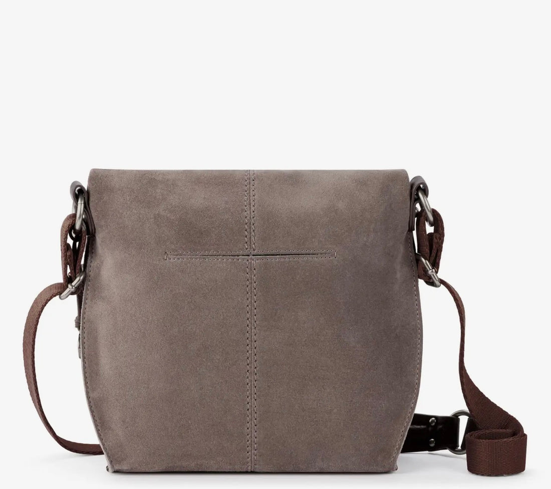 Silverlake Flap Crossbody - Mushroom Suede