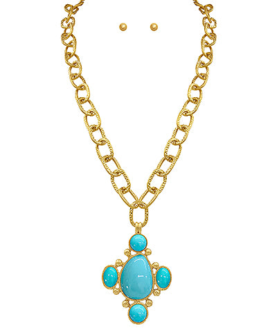 Long Necklace with Pendant-2 Colors!