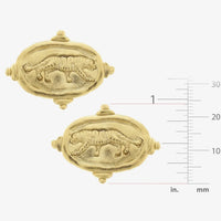 Susan Shaw | Gold Tiger Stud Earrings