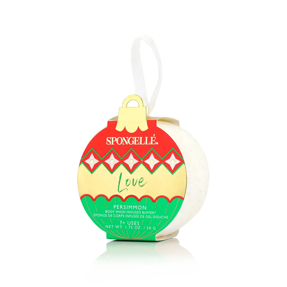 Spongelle Love Persimmon Holiday Ornament Buffer