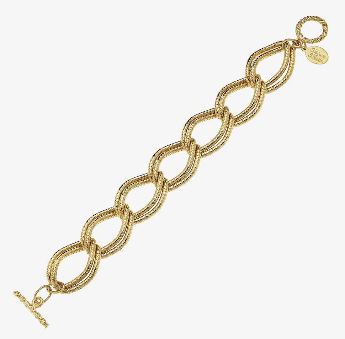 Susan Shaw | Gold Double Link Bracelet