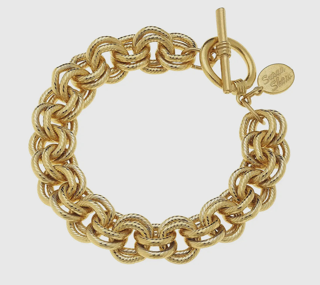 Susan Shaw Gold Chain Bracelet