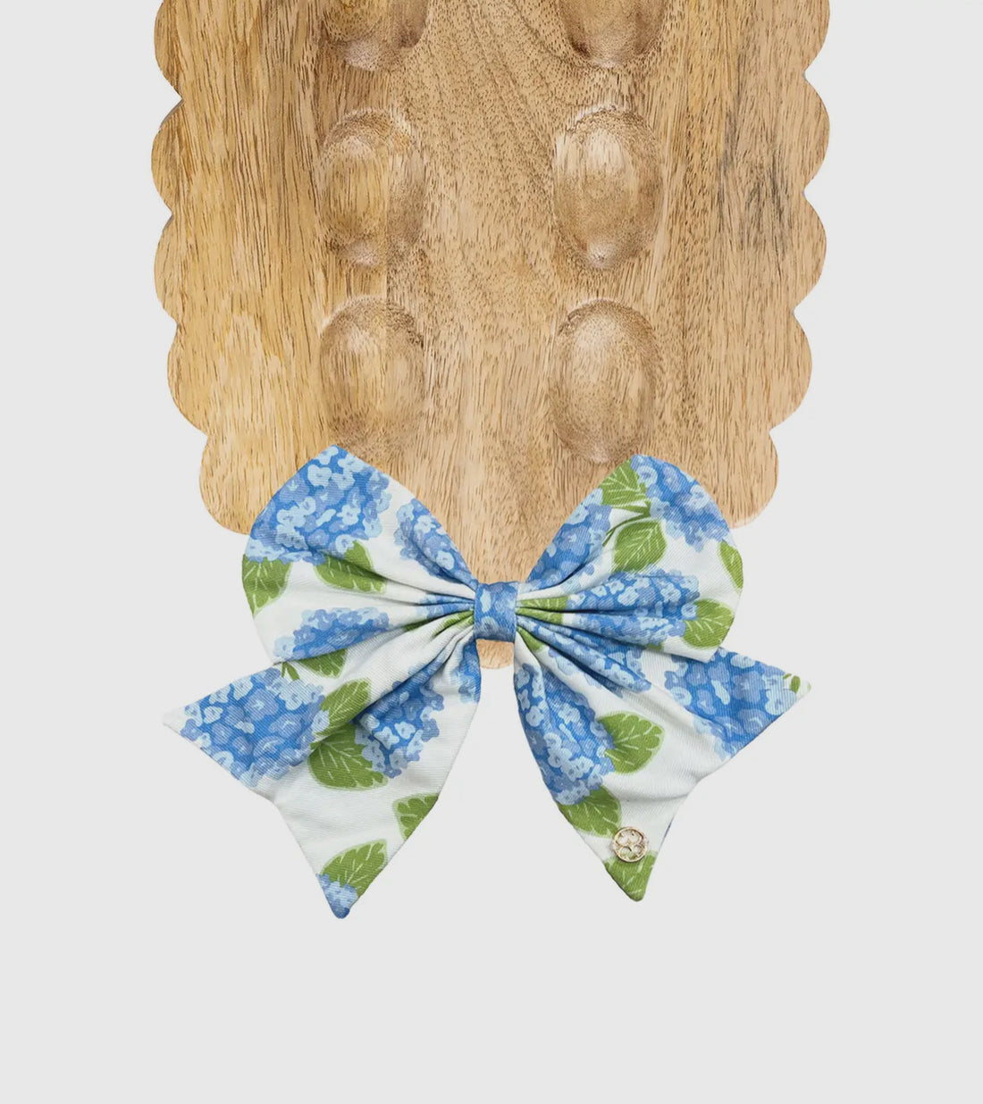 Mary Square Magnetic Fabric Bow-Hydrangea