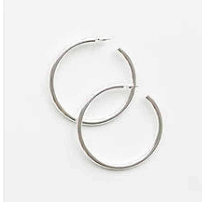 Salem Silver Shiny Hoops