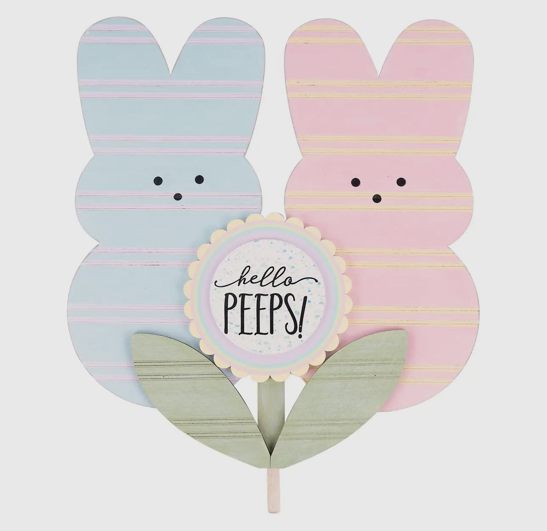 Striped Hello Peeps Topper